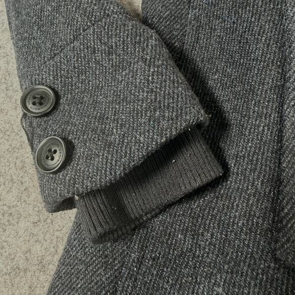 Zara Warm Wear TRF Pea Coat Women Dark Gray Black Wool Blend Lined Size Small - Picture 9 of 12